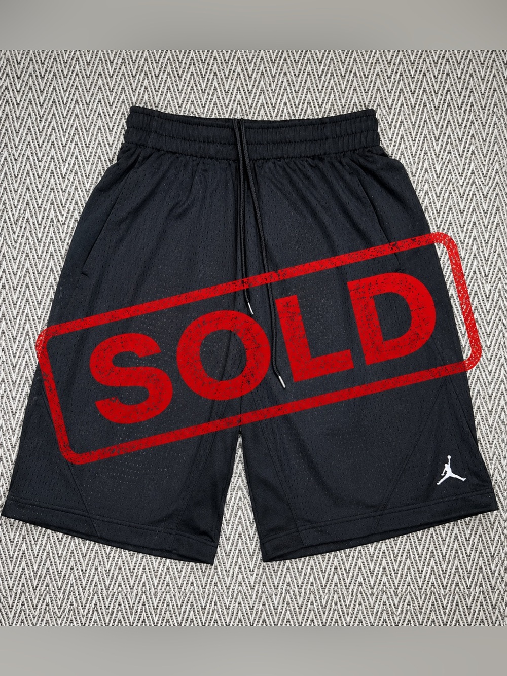 Jordan Dri-FIT Basketball Shorts Mens M Black Mesh Athletic Drawstring Pockets
